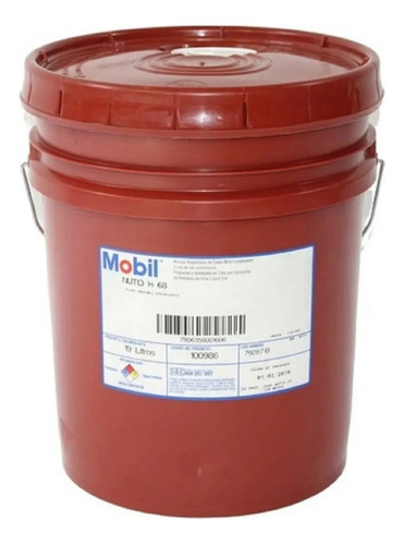 Aceite Hidraulico Mobil Nuto H68 19 Lts // Ecban