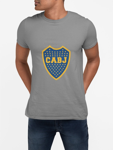 Polera Boca Juniors Futbol Argentina Estampada Algodon