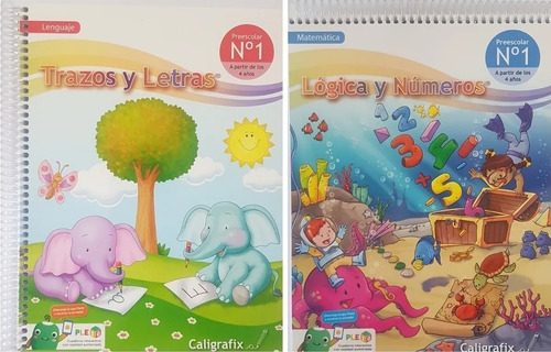 Imagen 1 de 3 de Pack Trazos Y Letras 1 / Logica Y Numeros 1 Pleiq Ed.2021