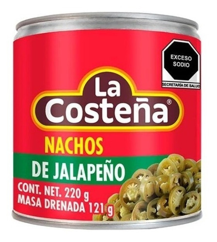 Nachos De Chiles Jalapeños La Costeña En Escabeche 220 Gr