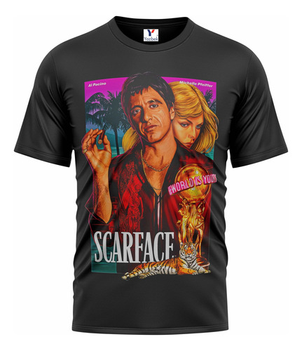 Playera Scarface Tony Montana Cara Cortada 100% Algodón 07