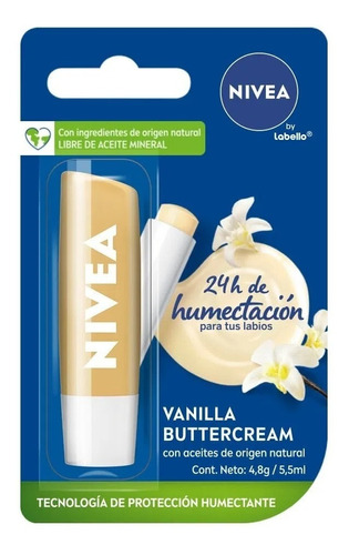 Protector Labial Nivea By Labello Vainilla Buttercream 4,8g