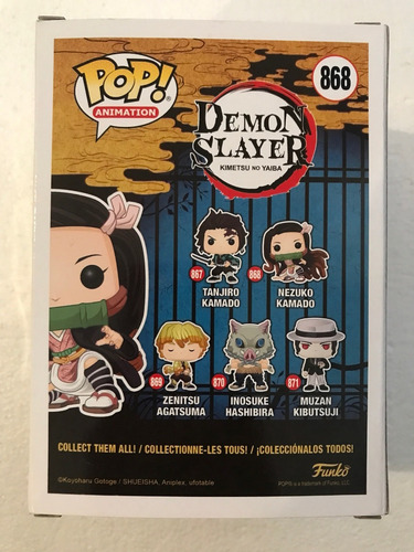 Funko Pop 868 Nezuko Kamado Demon Slayer Figura De Vinil (Usado)