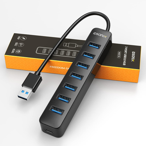 Hub Usb, Idsonix Usb Splitter Hub 7 Puertos Hub Portátil Hub