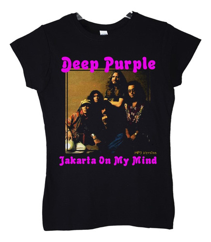 Polera Mujer Deep Purple Jakarta On My Mind Rock Abominatron