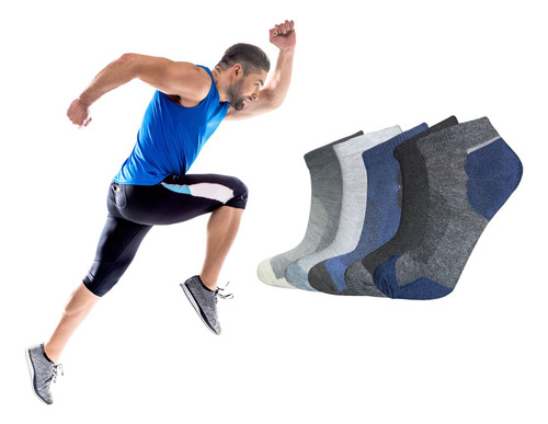 10 Pares De Calcetas Deportivas Con Rejilla Transpirable
