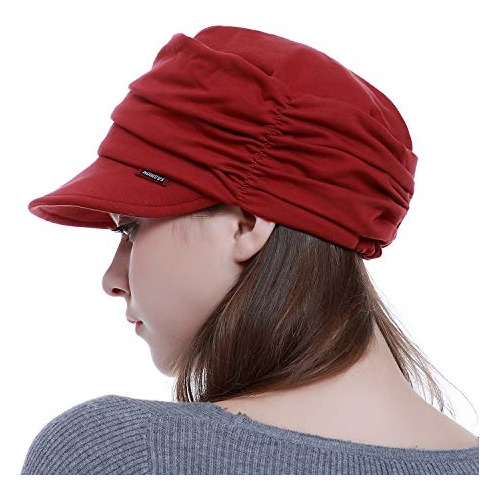 Gorro De Moda Con Visera De Ala Para Mujer Talla Única Rojo