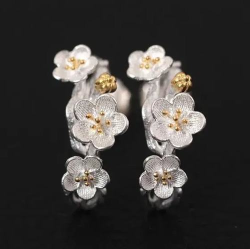Imagen 7 de 7 de Flores En Collar, Aretes Y Anillo Ajustable