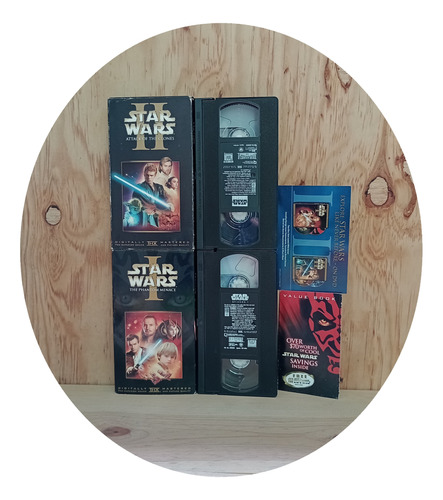 Película Vintage Formato Vhs Star Wars 1 Y 2 En Inglés 