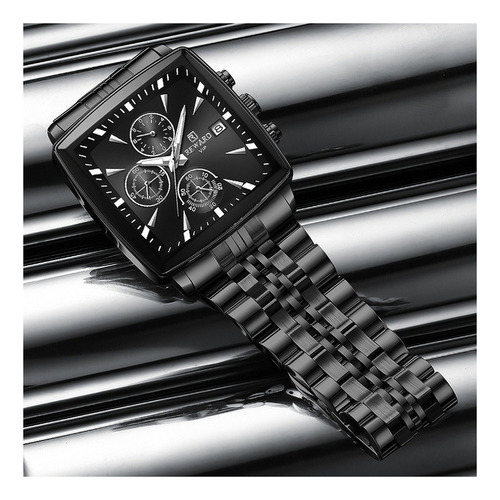 Reloj De Cuarzo Reward Cuadrado Con Cronógrafo