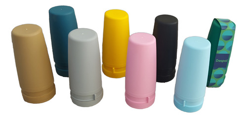 Despolvillador De Yerba Mate Pack 12 Un - Quita/saca Polvo Color 10 Colores: Negro/rosa/amarillo/rojo/azul Petroleo//verde/gris/celeste/beige/blanco