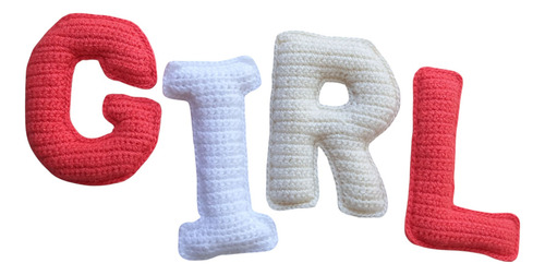 Guirnalda Nombre Bebe Tejido A Crochet 4 Letras