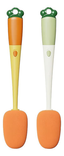 2 Escobilla Limpia Vasos Cepillo Limpia Botellas 3 En 1