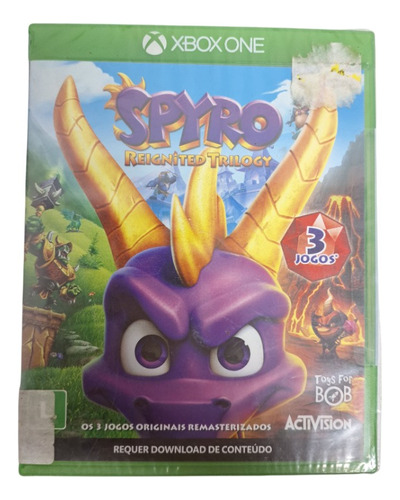 Spyro Reignited Trilogy Xbox One Novo Lacrado Midia Física