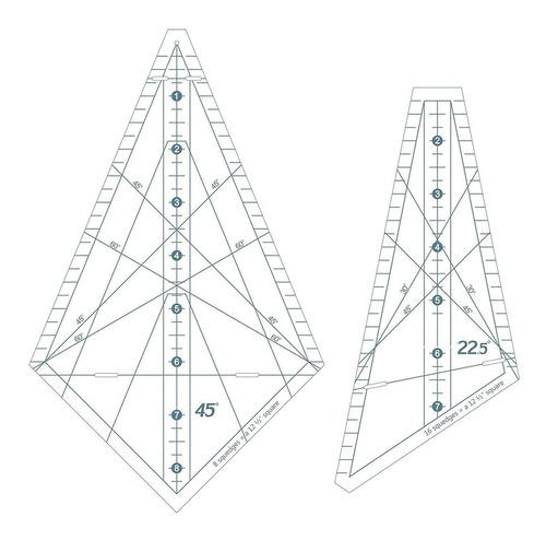 Art Ruler Squedge Regla Acolchado 22.5° Instruccion 12