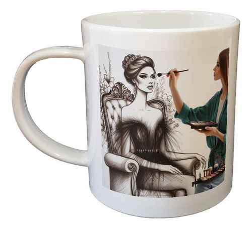 Taza Plastico Maquilladora Make Up Belleza Estetica M2