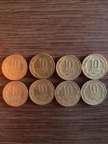 Moneda Coleccionable 10 Pesos Chilena Antigua
