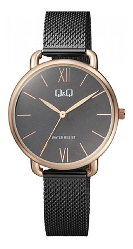 Reloj Q&q Qc27j402y Mujer Negro Malla  Original