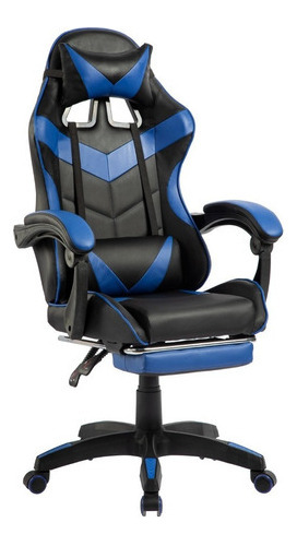 Silla Oficina Pc Sillon Gamer Escritorio Computadora Legend Negro Y Azul