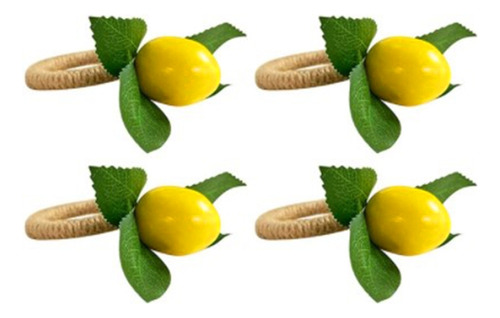 Servilleteros (4 #mold) De Imitación De Limón Amarillo Con H