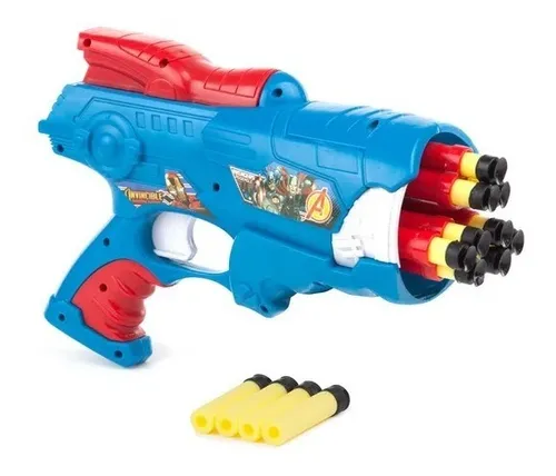 Pistola Con Dardos Gomaespuma Avenger Megastrike Vengadores