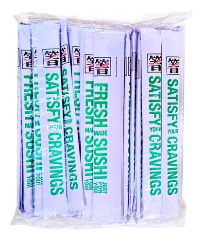 Imagen 1 de 4 de Palitos Chinos De Bambu Sushi 20cm X100