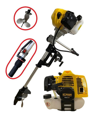 Imagen 2 de 4 de Motor Fuera De Borda 2t 52cc 2.5hp - Konan - Kob/52