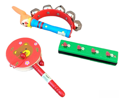 Set Instrumentos Musicales Montessori Infantil Madera