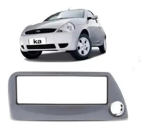 Moldura Para Rádio Cd Player E Dvd Ford Ka 97 98 99 - Cinza