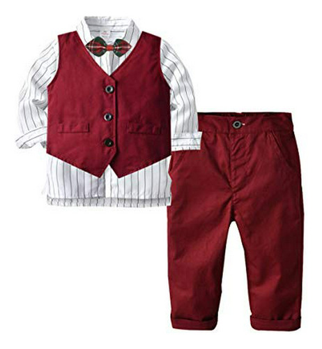 Traje Formal Para Niños, Conjunto De Ropa De 3 Piezas Para N