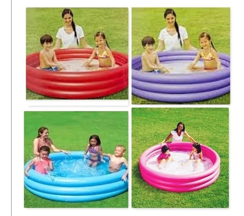 Alberca Inflable 3 Aros Varios Colores, Play Day,165cm X30cm