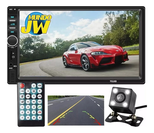 Stereo Auto Doble Din Pantalla Tactil Mirrorlink Camara Tras