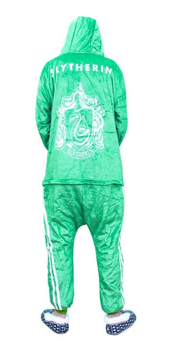Pijama Macacão Harry Potter Hogwarts Sonserina Adulto G