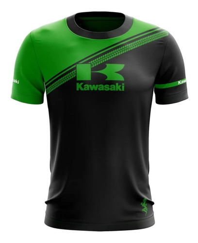 Imagem 1 de 3 de Camiseta Kawasaki Casual 03 Brk Motociclismo 50+ Uv