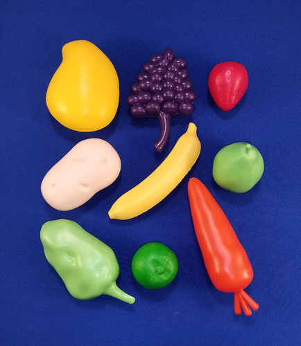 Imagen 2 de 2 de Frutas Y Verduras Didacticas De Plastico