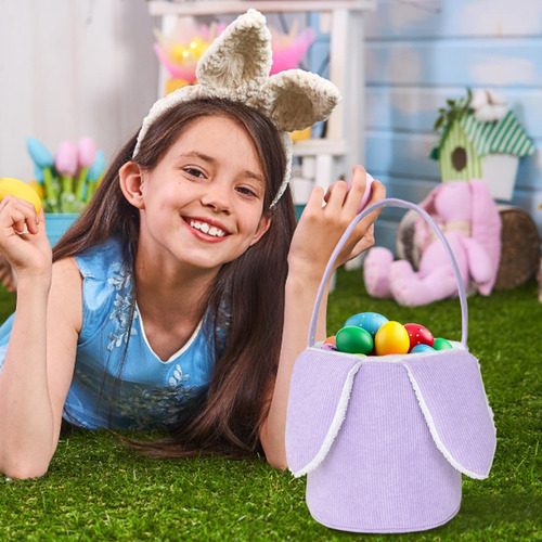 Canasta De Conejo De Para Pascua Larga Oreja De Pascua Bolsa