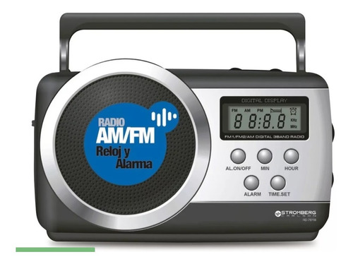 Radio Digital Am Fm Portatil Stromberg A Pila Batería Y 220v