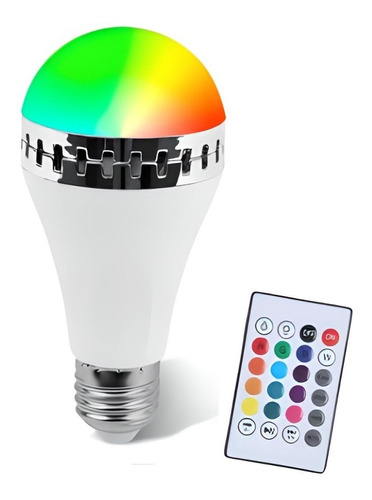 Lámpara Led Rgbw Colores Bluetooth Con Parlante Pase Común