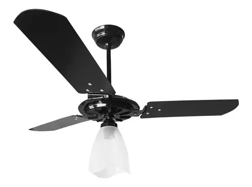Ventilador De Teto Ventex Yris Preto Com Luz Pás Reversíveis 1 M Preto