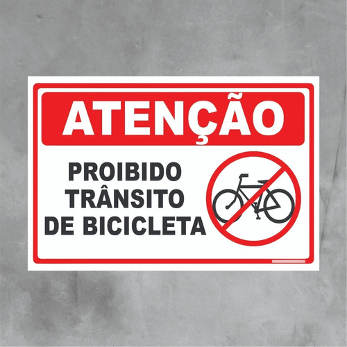 Placa Proibido Trânsito De Bicicleta 