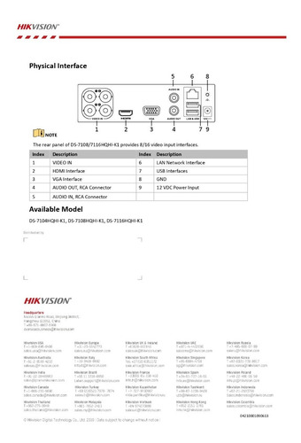 Dvr Xvr Hikvision 16ch 5en1 1520p 4mp H.265pro+