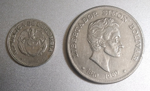 Moneda De 10 Y 50 Centavos Doble Fecha, Excelente Estado 