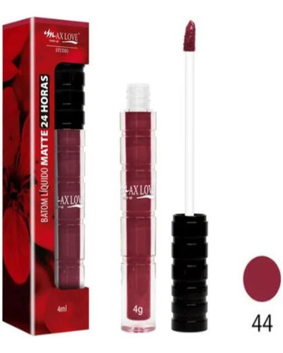 Max Love - Batom Líquido Matte 24 Horas - 4ml Cremoso 44