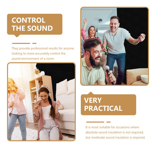 Placa De Pared Simple Que Absorbe El Sonido, 6 Piezas