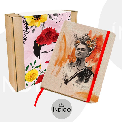 Libreta Frida Kahlo Personalizada  Pasta Dura Artesanal