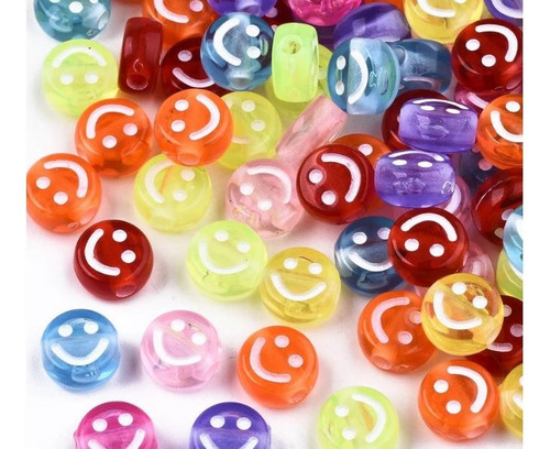 Cuentas Separador Emoji Chatos 10 Mm Surtidos X 200 Unidades