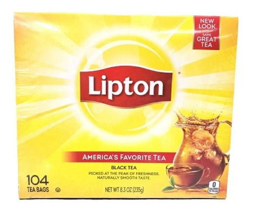 Te Negro Lipton X 104 Sobres. - Unidad a $233