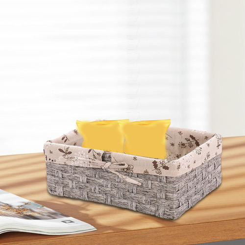 Para J0yf Caja De Almacenamiento De Canasta Tejida Para