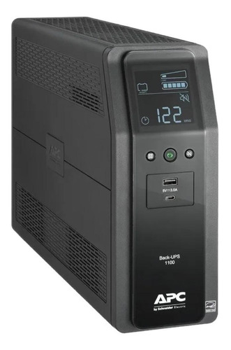 Imagen 2 de 4 de APC Back-UPS Pro BR BR1100M2-LM 1100VA entrada y salida de 120V negro