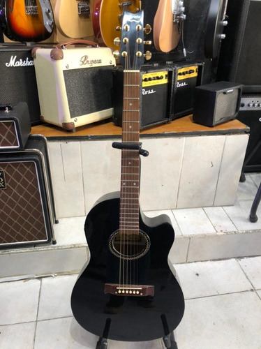 Guitarra Gracia Electroacustica Pol Prof Eq Negra 